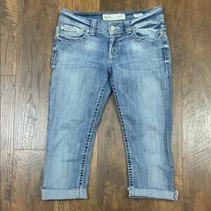 BKE Jeans Blue Denim Cutoff Capri Jeans